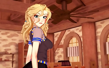 Engage in Erotic Adventures with Luna Lovegood in Hogwarts Hidden Chamber