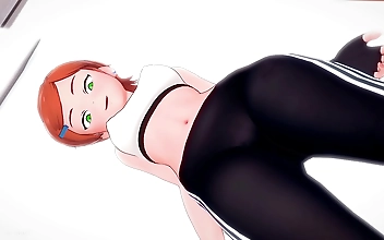 Luscious Gwen Ditches Sports for a Steamy Bedroom Fuck Session in Ben 10 Adult Parody