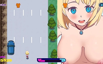 JAV Enchantress Gets Wet and Wild with Hentai Sex Game on a Bouncing Bike Ride through Bustling City!