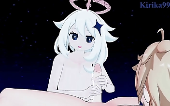Paimon Lumine and Aether s Unforgettable and Intense Sex in Genshin Impact Hentai