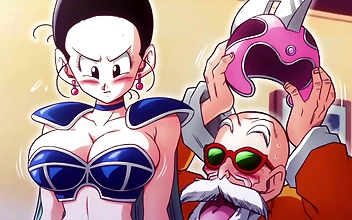 Japanese Enchantress Chi Chi Gives Roshi a Luscious Handjob in Kame Paradise 2