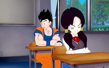 MILF Dragon Ball Bitches Android 18 and Videl Bang Gohan s Sword in PTRN Fantasy