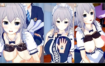 JAV Hentai Game: Touhou Project - Sakiya Jugokuya's Luscious Breasts Rubbed raw in 3DCG Video! As an Enchantress, she knows exactly how to please you with her Alluring Body!