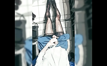 Wanking in Lace: A Sexy Black Lingerie Showcase for Tease-O-Holics