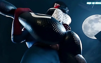 Spider-man & Silk: Sensual Seductress Swings with Savage Superhero