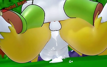 Gorgeous Renamon and Adorable Kumamon in a Sensuous Sound Loop - You Can t Get Enough of These Sexy Japanese Vixens!