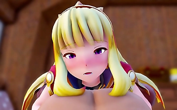 Get Wet with Cagliostros Luscious Creampie in Granblue Fantasy - Only for the Brave!