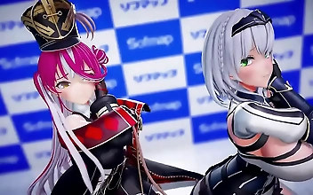 Pink Cat s Sultry Marine Dance at Shirokane Noel - Hololive Houshou